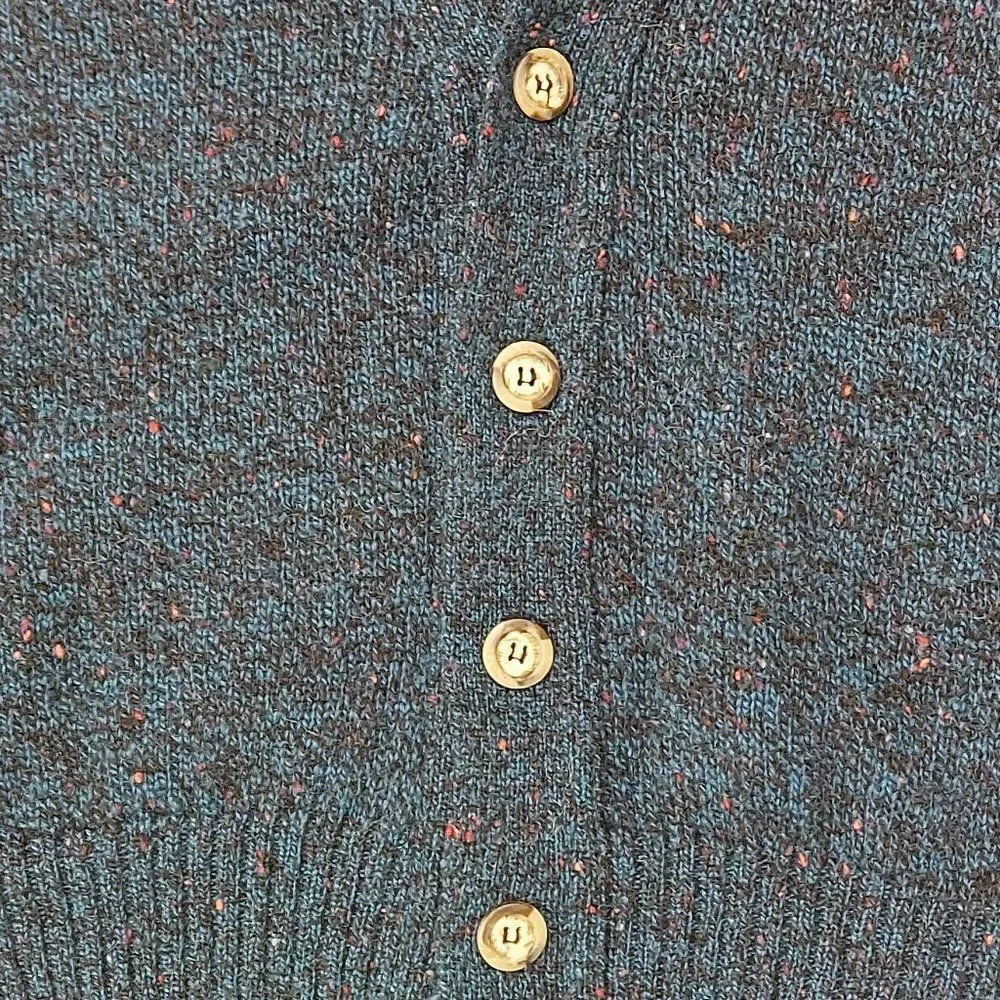 Vintage 1980s 1990s Jantzen Cardigan sweater, Unisex, Blue, L - Picture 13 of 16
